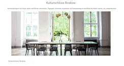 Desktop Screenshot of kulturschloss-roskow.de